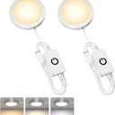 3D Printer LED Lamp Kit 2 Pack,3D Printed DIY Hardware Model Spare Parts 5V USB Powered,Wireless Puck Light Dimmable Touch Control,3 Color Warm (3000K) alanced Mixed (4000K) ol (6500K)