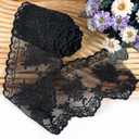 Black Lace Ribbon Embroidery Lace Trim for Sewing 5 Yard 3.5 inch Lace Trim Ribbon Width Eyelet Craft Lace Fabric for DIY Craft Sewing Wedding Dress Applique Decorations Home Decoration Packaging
