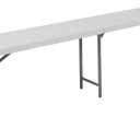 Flash Furniture Talbott 10.25''W x 71''L Bi-Fold Granite White Plastic Bench with Carrying Handle