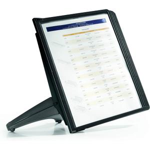 Durable Desktop Reference System with 5 Double-Sided Panels - Letter-Size 8.5" x 11" Inches - Black SHERPA SOHO Design - Desk Reference Organizer
