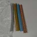 Chengu 24 Pcs Cinch Wire Binding Wire Twin Binding Spines Twin Loop Spines Double Ring Coil for Document Notebook File Making(9/16 Inch,Fresh Colors)