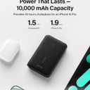 Belkin Portable Charger, Power Bank 10000 mAh w/Integrated Cable - 20W Fast Charge USB-C Power Delivery, iPhone Charger - Apple iPhone 17, Air, Pro, Pro Max, iPad, Samsung Galaxy S25, & More - Black