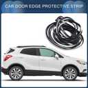 2 x Universal Car Door Edge Guards, Exterior 16.40ft U-Shaped Door Scratch Protection Guard PVC Chrome Laser Silver Tone, 1 Pc