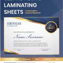 No Heat Laminating Sheets Self Sealing 8.5 x 11 Inch, 100 Pack, 4mil Thickness, Transparent, No Machine Self Adhesive Laminating Sheets, Protect documents and Photos [Letter Size] by HA SHI