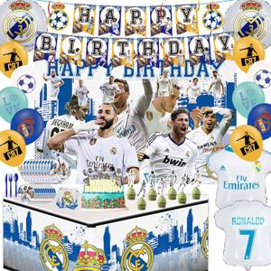 Football Themed Kids Birthday Party Decorations Set - Balloons, Banner, Tablecloth, Stickers - Football Theme Party Supplies
