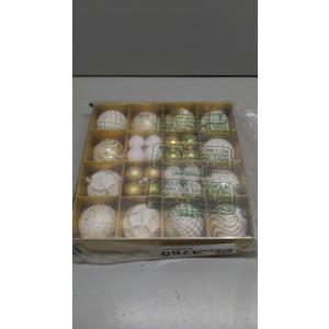 Xmas station 44PCS Christmas Ball Ornaments Set Xmas Tree Decoration Balls 2025 Shatterproof Hanging Colored for Party Wedding Home Party Outdoor Indoor White & Golden