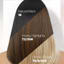 FANCEE Highlight Blonde Layered Wigs with Bangs 14 Inch Short Ombre Blonde Balayage Glueless Ready-to-Go Straight Synthetic Bob Wigs for Women Realistic Scalp Dark Roots Daily Cosplay Use