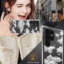 Compatible with Samsung Galaxy S23 Ultra Case Cute Clear for Women Girls, Designer Transparent Phone Cover Design