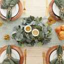 DII Woven Basics Collection 100% Cotton Knit Table Runner, 15x72, Artichoke