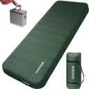 Self Inflating Sleeping Pad for Camping, 4" Extra-Thick Memory Foam Camping Mattress with Electric Pump, Fast Inflate & Deflate,9.5 R-Value Insulated Camping Pad for Car Travel Tent Cot, Green