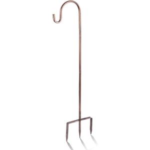 EXCMARK Shepherd Hook 32 inch 1/2 inch Thick Use at Weddings, Hanging Solar Lights, Lanterns, Bird Feeders, Metal Hanger Hook (Bronze,32inch) U.S. Patent.