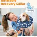 Supet Inflatable Dog Cone Collar Alternative After Surgery, Dog Neck Donut Collar Recovery E Collar, Soft Pet Cone for Dogs L