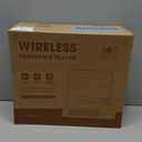 Vinyl Record Player with 2 Stereo Speakers Belt-Driven Vintage Turntables 3 Speed 3 Size Wireless Bluetooth Playback AUX-in RCA Out Headphone LP Vinyl Players Auto Stop Red Wood