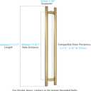 TOGU TG-6023 18-Inch Commercial Offset Push Pull Door Handle, Long Heavy-Duty Ladder Pull, 304 Stainless Steel for Barn, Glass, Shower, Interior & Exterior Doors, Satin Gold Finish