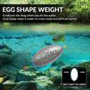 5 x Egg Sinkers Fishing Weights Lead Oval Sliding Sinkers for Catfish, Bass & Surf Fishing, No-Snag Smooth Hole Design, Heavy Fishing Weights for Bottom Rigs in Lakes, Rivers & Beach