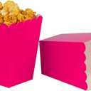 We Moment Hot Pink Popcorn Boxes Mini Paper Popcorn Box Cardboard Popcorn Container for Birthday Party, Graduation, Wedding, Carnival, Movie Night, Pack of 36