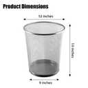 Silver Mesh Trash Cans,10-Pack 6 Gal Mesh Office Trash Can,Open Metal Wire Wastebaskets, Waste Basket Trash Can for Near Desk, Small Garbage Can,Recycling Garbage Container Bin for Office&Home