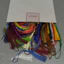 200 PCS Bookmark Tassels, 40 Colors Handmade Tassels for Keychain Making, 13cm/5 Inch Mini Soft Silky Tassel Bulk with Loops for Crafts, Jewelry Making, DIY Projects, Bookmarks, 5 Pcs of Each