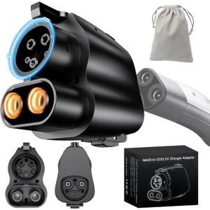 Tesla to CCS Adapter (Max 500A 1000V) Fast Charging Supercharge Up to 150 Miles in Just 15 Min, NACS to CCS Adapter for Ford, GM, Volvo etc. EVs, Compatible Tesla Charger & Tesla Supercharger Stations