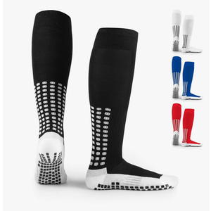 LUX Anti Slip Soccer Knee Socks,Non Slip Football/Basketball/Hockey Sports Grip Socks