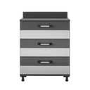SystemBuild Evolution Boss 3 Drawer Storage Cabinet, Dark Gray