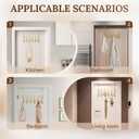 Twisted Design Over the Door Hook Rack, Towel Hanger, Coat Rack for Bathroom, Bedroom or Laundry Room (Gold With 12 Hooks)