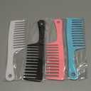 MODENGKONGJIAN 4PCS Wide Tooth Detangling Comb, Large Hair Styling Comb for Curly, Wet, Long Hair (Multi-colored, Polypropylene, Handgrip)