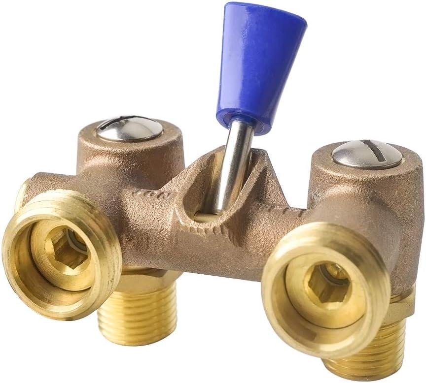 HYDRO MASTER Washing Machine Shut Off Valve1/2" Male Pipe Thread 3/4" Outlet Hose Thread.