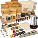 SoftOwl Premium Soy Candle Making Kit with Electric Melter - Soy Wax, Big 7oz Jars & Tins, 7 Pleasant Scents, Color Dyes & More - Perfect as Home Decorations - DIY Starter Scented Candles Making Kit