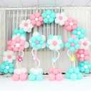 100 Pieces Flower Balloon Clips Balloons Holder Balloon Arch Clips for Baby Shower Wedding Event Decorations Birthday Party Supplies (Flower Style)
