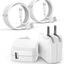 Fitquipment Compatible with iPad iPhone Charger Fast Charging 2Set 6FT Cable Cord with 12W Foldable Block Charging Travel Wall Plug Compatible with i Pad, iPadPro, iPadAir,iPhone