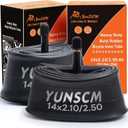 YUNSCM 2-PCS 14" Heavy Duty Bike Tubes 14x2.10/2.50 AV32mm Schrader Valve 52/64-254 Bicycle Tubes Compatible with 14 x 2.10 14 x 2.125 14 x 2.25 14 x 2.35 14 x 2.40 14 x 2.50 Tires Tubes