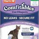 Hartz Comfitables Cat Diapers, Size XS 16 Count, Comfortable & Secure Fit, Easy to Put On