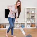 2 x Mop for Floor Cleaning - 2-in-1 Double-Sided Microfiber Spray Mop with Flip Design, 3 Reusable Pads, for Laminate, Ceramic, Tile, Vinyl - Home & Commercial Use