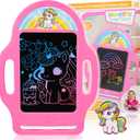 Unicorn 8.5 Inch LCD Writing Tablet for Kids 2-6, Drawing Tablet Doodle Board with Handle, Travel Car Toy for Girls, Educational Sketch Pad Birthday Christmas Gift (Pink)