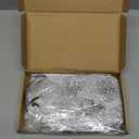 Boao 24 Pieces Glitter Poinsettia Artificial Christmas Flowers Poinsettia Decorations Wedding Christmas Tree Ornaments, 3/4/6 Inches (Silver)