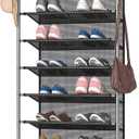 10 Tier Shoe rack Hanging Shoe Storage the door shoe rack for Closet Pantry Over The Door Shoe Organizer Wall Floating Shelves (Gray, 10 Tier) (Grey)