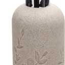 1pcs Hand Soap Dispenser Set, Sandstone Textured Resin Liquid Soap Dispenser for Bathroom Countertop, Heavy & Sturdy Dish Wash Soap Dispenser for Kitchen, Matte Beige
