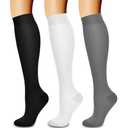 Laite Hebe compression socks,White+Grey,S/M (2 pairs)