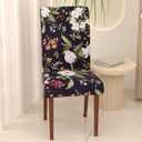 Stretch Dining Chair Covers Set of 2,Floral Print Chair Covers,Soft Removable Washable,Pet Friendly Furniture Protector,Universal Chair Slipcovers for Home, Kitchen,Ceremony Dining Room Seat