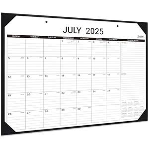 2025-2026 Desk Calendar - Large Desk Calendar, 17" x 22", July 2025 - December 2026, Calendar 2025-2026, Large Ruled Blocks, Holidays, 4 Non-woven Fabric Corner Protectors, 2 Hanging Holes