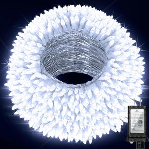 470ft Outdoor Christmas Lights, 1500 LED Super Long String Lights 12 Modes & Timer Memory, Dimmable Outsite Waterproof Light Strings for Xmas Tree Garden Wedding Party Holiday Decorations Cool White