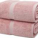 Chakir Turkish Linens, 100% Cotton Premium Quality Turkish Bath Sheets (35''x70'' Large Bath Sheet Towels - Pink)