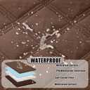 Smiry Waterproof Dog Bed Cover Blanket 30x70, Soft Reversible Pet Blanket, Washable Leakproof Cats Dogs Couch Cover for Sofa, Couch, Furniture, Brown/Chocolate