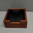 Rosewood Espresso Knock Box Portafilter Tamping Stand with Shock-Absorbing Bar & Non-Slip Design | Premium Dump Bin for Home Barista Stations