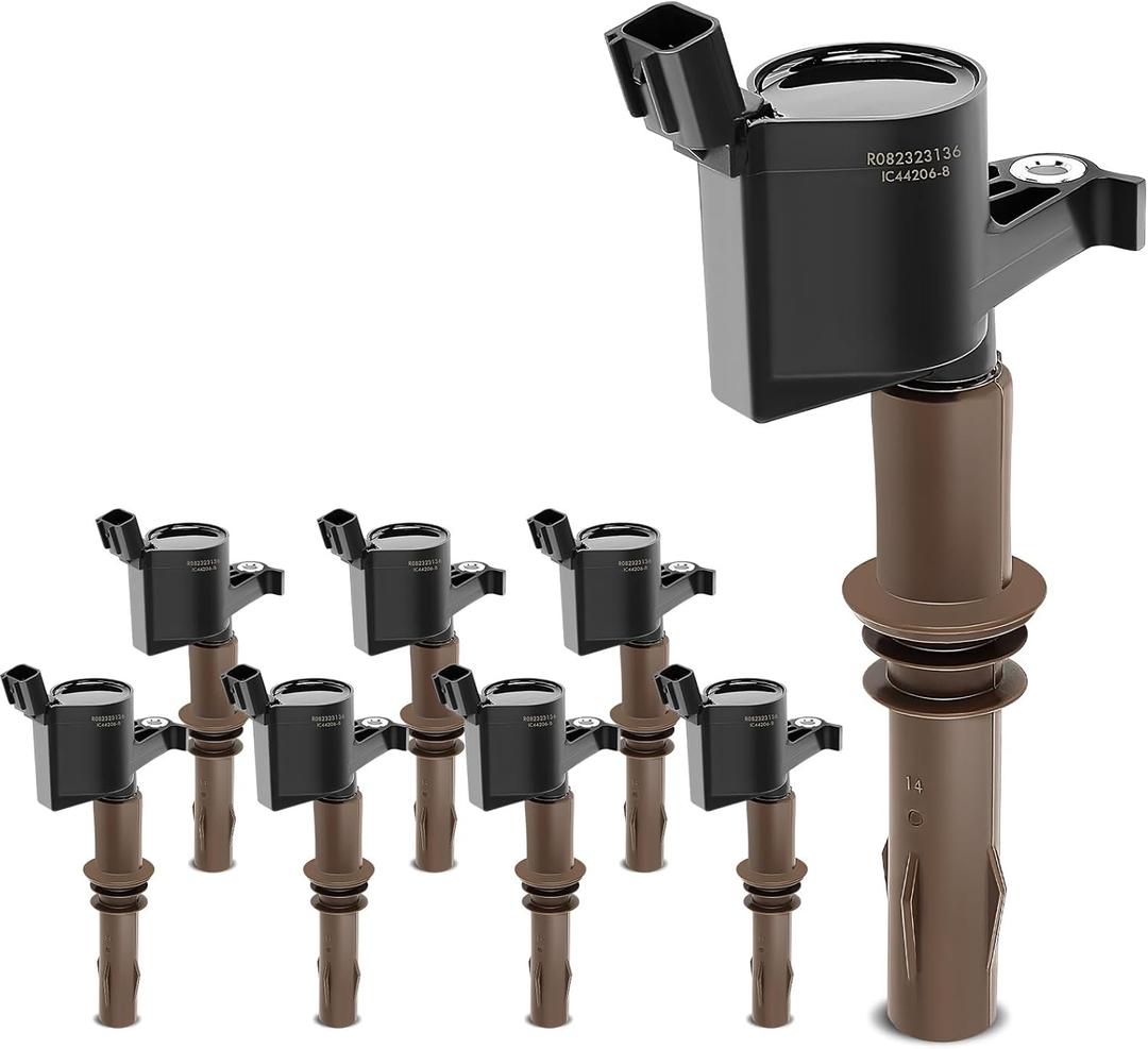 YHTAUTO Set of 8 Ignition Coil Packs Replacement for Ford F-150 F-250 Super Duty, F-650 F-750 Mustang Explorer Sport Trac Expedition, Lincoln Navigator Mercury Mountaineer, Replace 522071