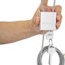 BOZZYS Cable Lock with 3 Keys | L 6.56ft(2m),D 1/6in(4mm) Adjustable Steel Cable Padlock | Aluminum Locks for Bikes, Gate, Lockers & Outdoor Gear | Weatherproof& Silver