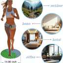 Foot Massager Mat, Yinyang Balance Tai chi Bagua Pattern with Magnetic Therapy, Acupressure Reflexology Mat for Daily Foot Relaxation and Pain Relief, Blue and Green