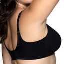 Vanity Fair Women's Beauty Back Smoothing Simple Sizing Wireless Bra, 4-Way Stretch Fabric, (Black, M)