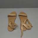 DREAM PAIRS Women's Ankle Strap Flat Sandals Open Toes One Band Buckle Summer Dressy Sandals (Beige, 10)